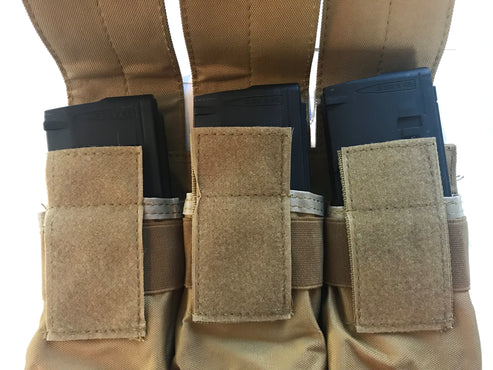 Triple magazine pouch for coupled PMAGs